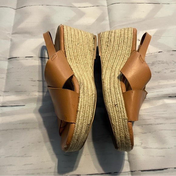 Tan Espadrille Platform Sandals / Wedge Heels, Very Slight Heel, Torrid Size 11W - Picture 5 of 10